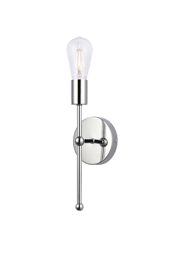 Elegant Furniture & Lighting - Keely 1 light chrome wall sconce - LD2356C veiw 3