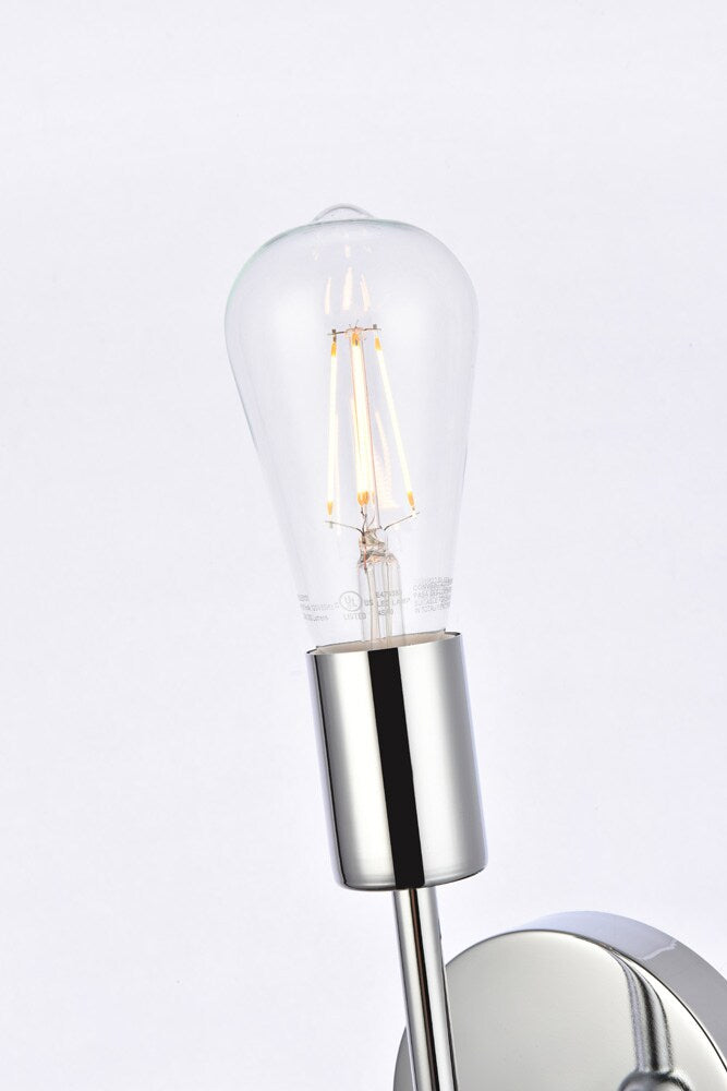Elegant Furniture & Lighting - Keely 1 light chrome wall sconce - LD2356C veiw 4