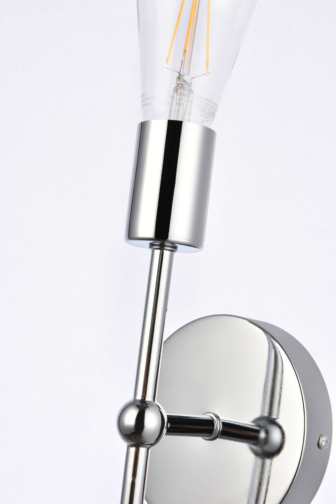 Elegant Furniture & Lighting - Keely 1 light chrome wall sconce - LD2356C veiw 5