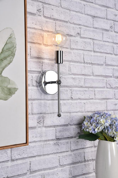 Elegant Furniture & Lighting - Keely 1 light chrome wall sconce - LD2356C veiw 8
