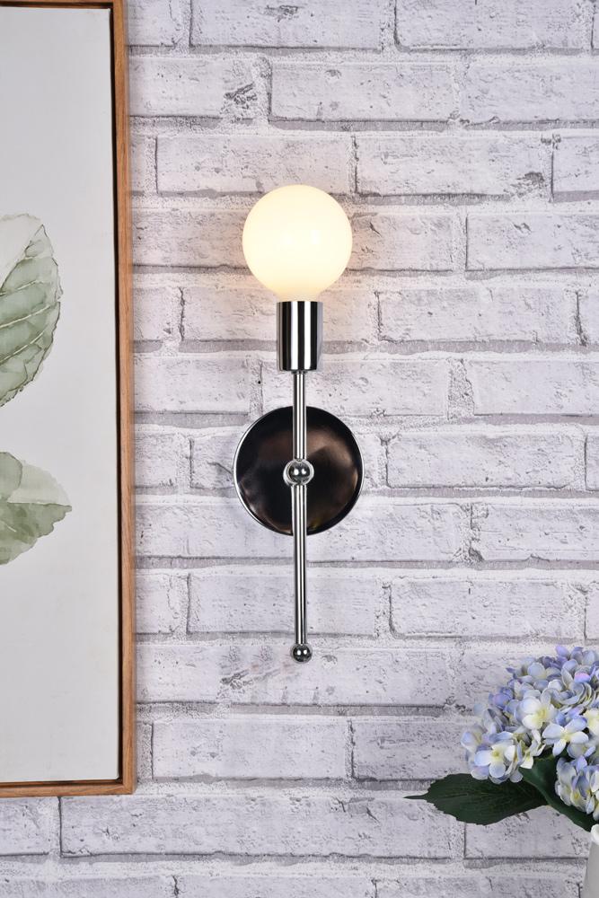 Elegant Furniture & Lighting - Keely 1 light chrome wall sconce - LD2356C veiw 9