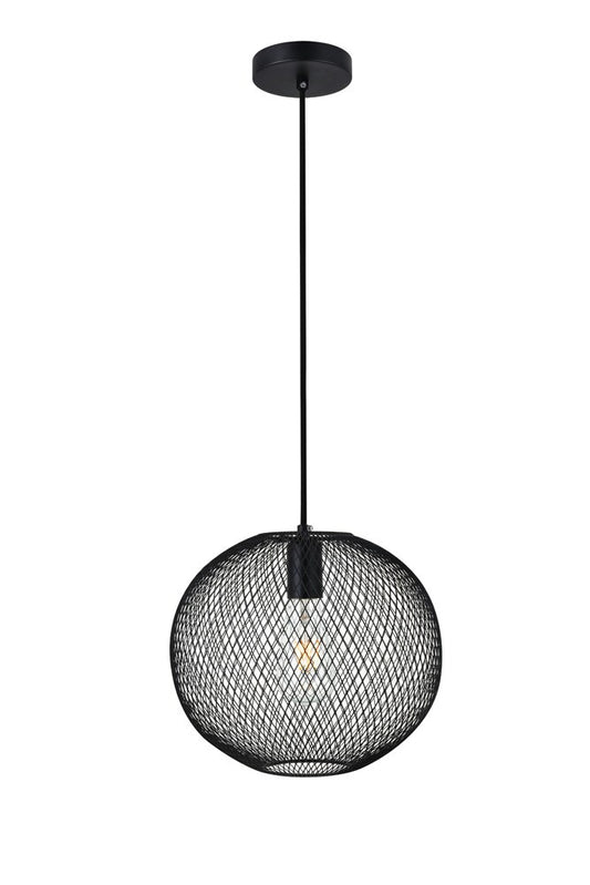 Elegant Furniture & Lighting - Keller 1 Light Black Pendant - LD2249BK veiw 1