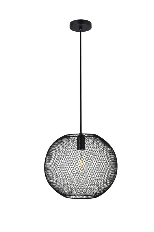 Elegant Furniture & Lighting - Keller 1 Light Black Pendant - LD2250BK veiw 1