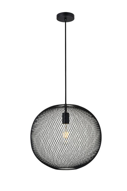 Elegant Furniture & Lighting - Keller 1 Light Black Pendant - LD2251BK veiw 1