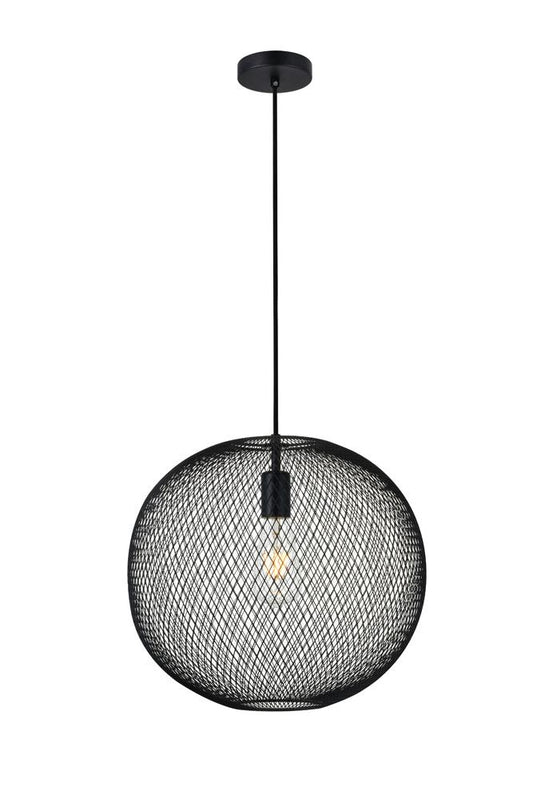 Elegant Furniture & Lighting - Keller 1 Light Black Pendant - LD2251BK veiw 1
