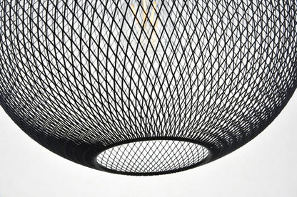 Elegant Furniture & Lighting - Keller 1 Light Black Pendant - LD2251BK veiw 5