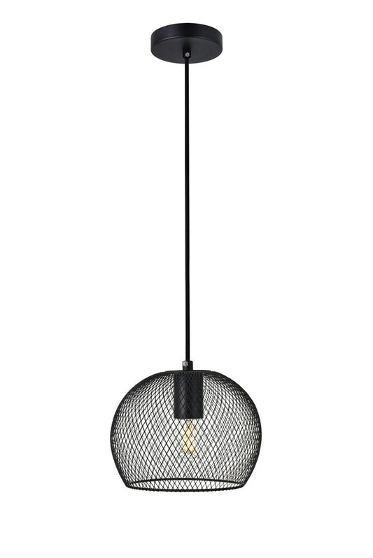 Elegant Furniture & Lighting - Keller 1 Light Black Pendant - LD2248BK veiw 1