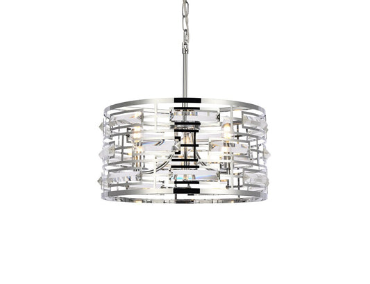 Elegant Furniture & Lighting - Kennedy 16.5 inch pendant in chrome - 1108D16C veiw 1