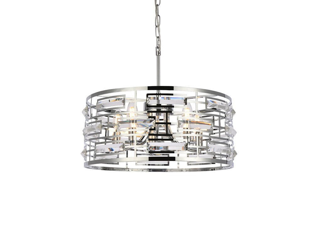 Elegant Furniture & Lighting - Kennedy 18.5 inch pendant in chrome - 1108D19C veiw 1
