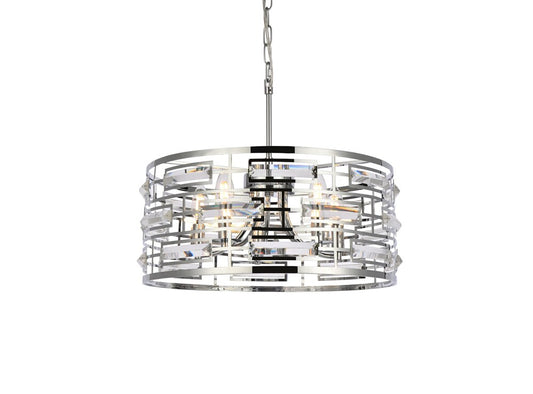 Elegant Furniture & Lighting - Kennedy 18.5 inch pendant in chrome - 1108D19C veiw 1