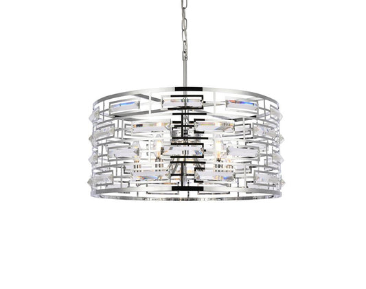 Elegant Furniture & Lighting - Kennedy 24 inch pendant in chrome - 1108D24C veiw 1