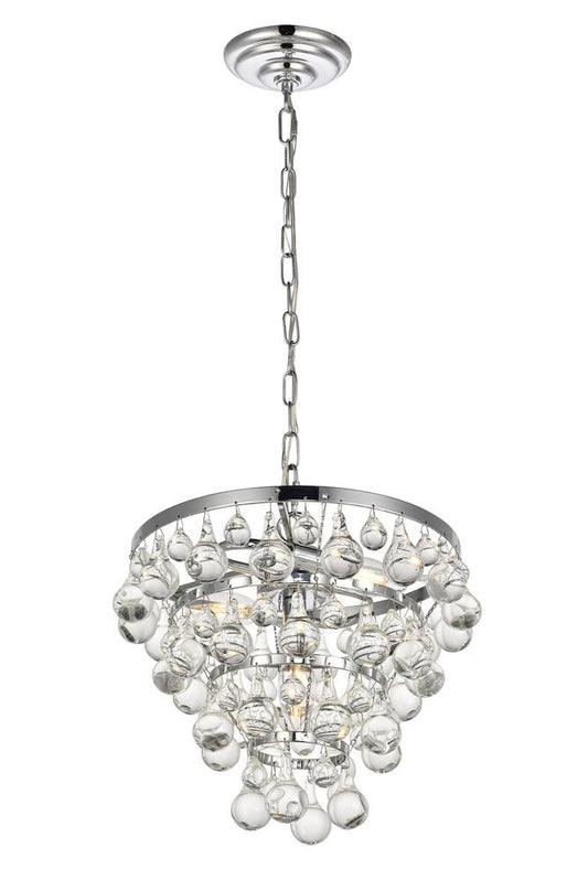 Elegant Furniture & Lighting - Kora Pendant D13 H10.9 Lt:3 Chrome Finish - LD5016D13C veiw 1