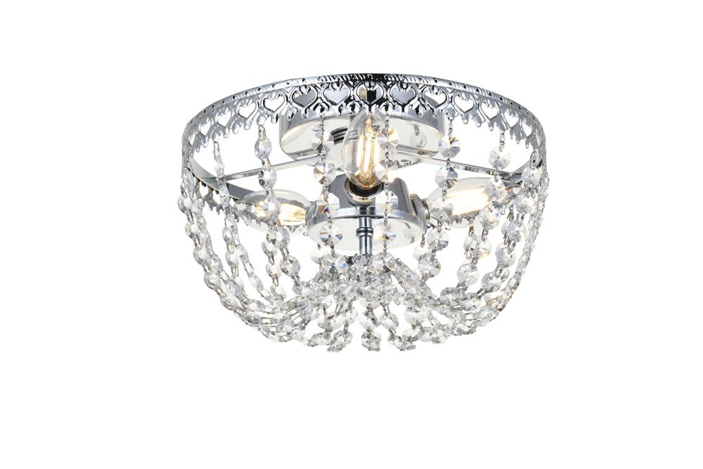 Elegant Furniture & Lighting - Kylie 10 inch flush mount in chrome - 1112F10C veiw 1