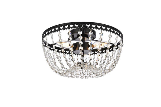 Elegant Furniture & Lighting - Kylie 12 inch flush mount in black - 1112F12BK veiw 1
