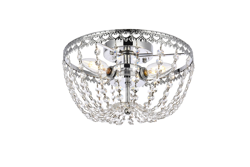 Elegant Furniture & Lighting - Kylie 12 inch flush mount in chrome - 1112F12C