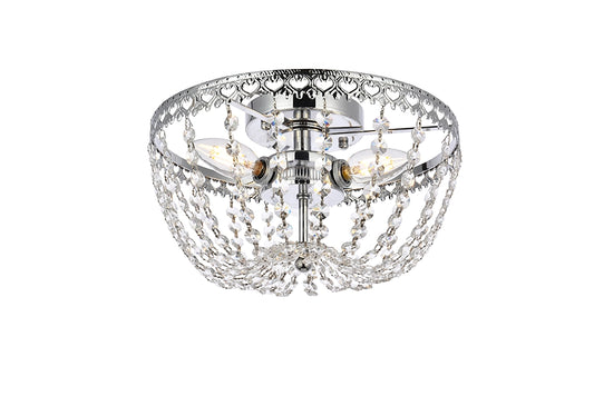 Elegant Furniture & Lighting - Kylie 12 inch flush mount in chrome - 1112F12C