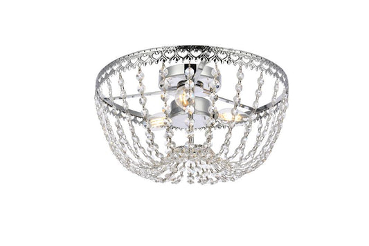 Elegant Furniture & Lighting - Kylie 14 inch flush mount in chrome - 1112F14C veiw 1
