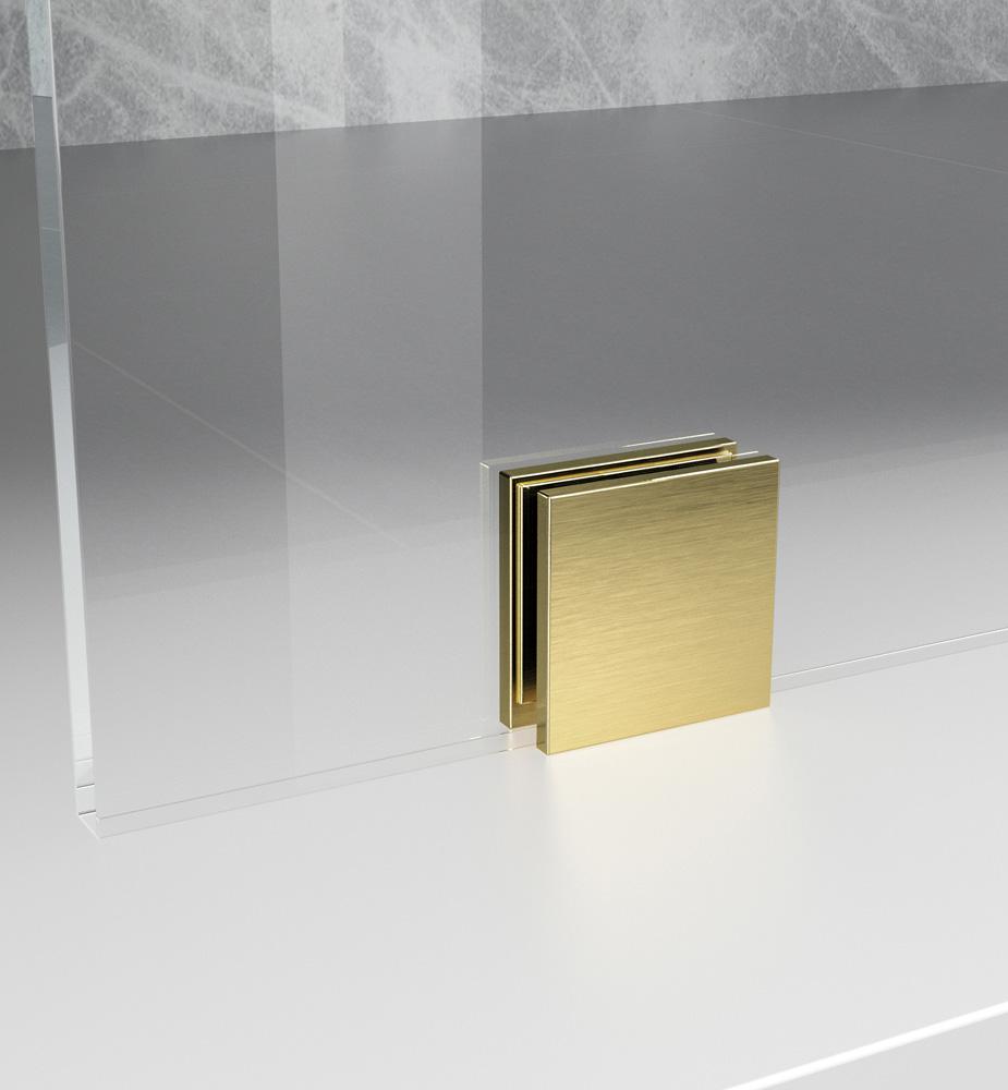 Elegant Furniture & Lighting - Laredo Fixed frameless shower door 35 x 78 Brushed Gold - SD155-3578BGD veiw 7