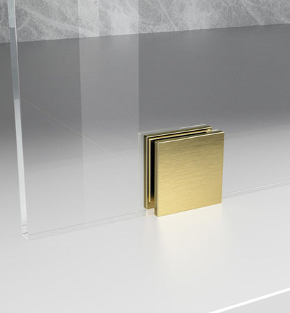 Elegant Furniture & Lighting - Laredo Fixed frameless shower door 35 x 78 Brushed Gold - SD155-3578BGD veiw 7