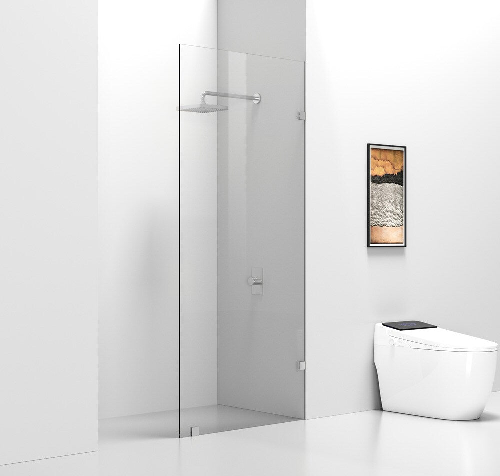 Elegant Furniture & Lighting - Laredo Fixed frameless shower door 35 x 78 Brushed Nickel - SD155-3578BNK veiw 4