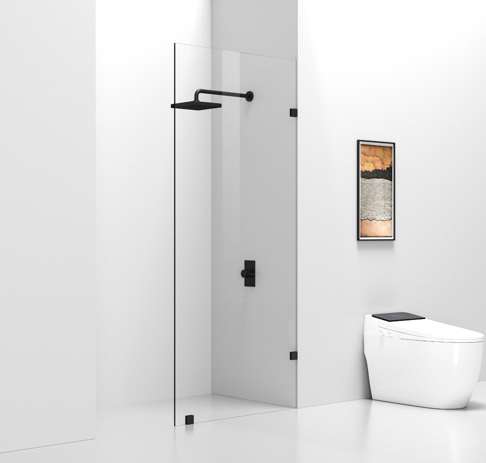 Elegant Furniture & Lighting - Laredo Fixed frameless shower door 35 x 78 Matte Black - SD155-3578MBK veiw 4