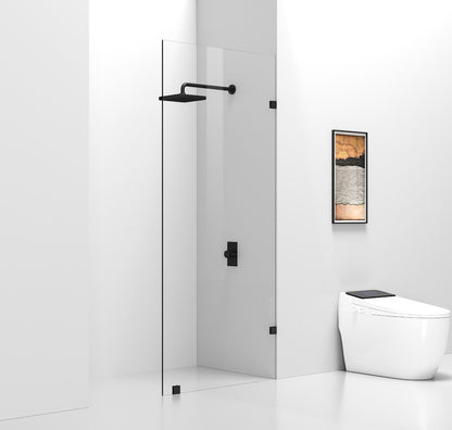 Elegant Furniture & Lighting - Laredo Fixed frameless shower door 35 x 78 Matte Black - SD155-3578MBK veiw 4
