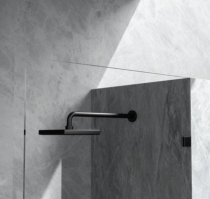 Elegant Furniture & Lighting - Laredo Fixed frameless shower door 35 x 78 Matte Black - SD155-3578MBK veiw 6