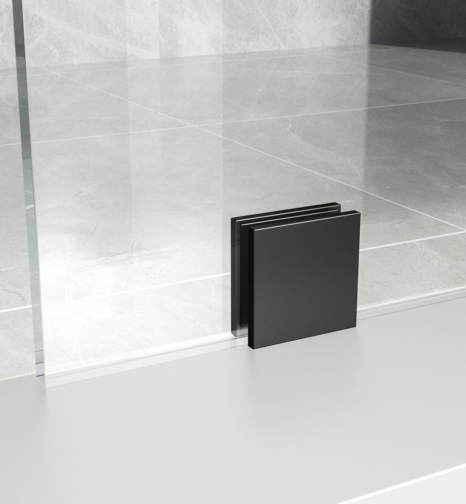Elegant Furniture & Lighting - Laredo Fixed frameless shower door 35 x 78 Matte Black - SD155-3578MBK veiw 7
