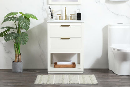 Elegant Furniture & Lighting - Larkin 24 inch Single bathroom vanity in white - VF19224WH veiw 2