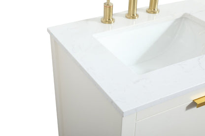 Elegant Furniture & Lighting - Larkin 24 inch Single bathroom vanity in white - VF19224WH veiw 4