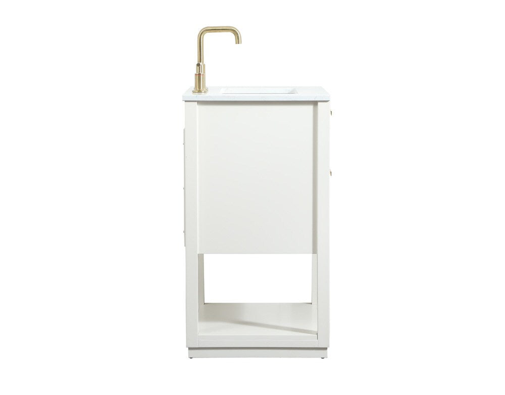 Elegant Furniture & Lighting - Larkin 24 inch Single bathroom vanity in white - VF19224WH veiw 7