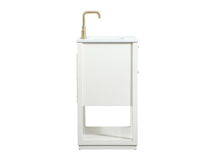 Elegant Furniture & Lighting - Larkin 24 inch Single bathroom vanity in white - VF19224WH veiw 7