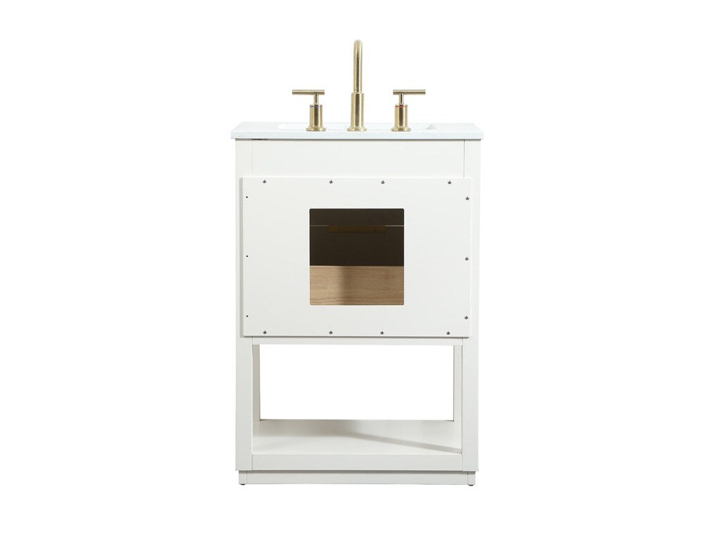 Elegant Furniture & Lighting - Larkin 24 inch Single bathroom vanity in white - VF19224WH veiw 8