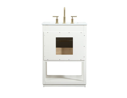 Elegant Furniture & Lighting - Larkin 24 inch Single bathroom vanity in white - VF19224WH veiw 8