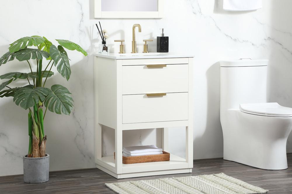 Elegant Furniture & Lighting - Larkin 24 inch Single bathroom vanity in white - VF19224WH veiw 9