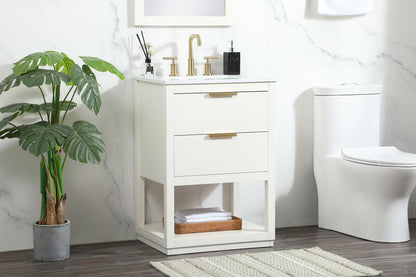 Elegant Furniture & Lighting - Larkin 24 inch Single bathroom vanity in white - VF19224WH veiw 9