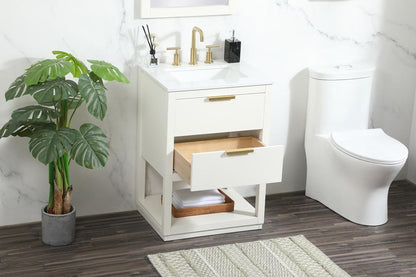Elegant Furniture & Lighting - Larkin 24 inch Single bathroom vanity in white - VF19224WH veiw 10