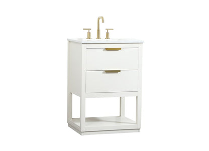 Elegant Furniture & Lighting - Larkin 24 inch Single bathroom vanity in white - VF19224WH veiw 14
