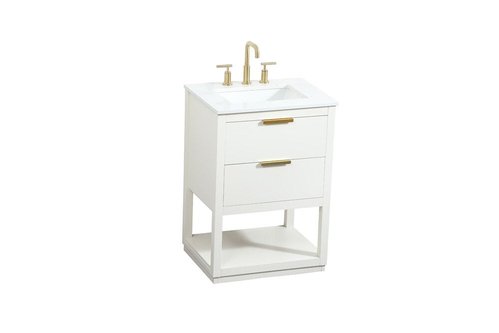 Elegant Furniture & Lighting - Larkin 24 inch Single bathroom vanity in white - VF19224WH veiw 15