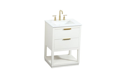 Elegant Furniture & Lighting - Larkin 24 inch Single bathroom vanity in white - VF19224WH veiw 15