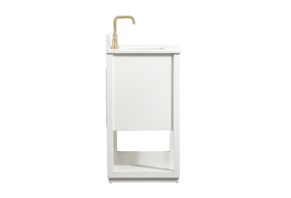 Elegant Furniture & Lighting - Larkin 30 inch Single bathroom vanity in white with backsplash - VF19230WH-BS veiw 7