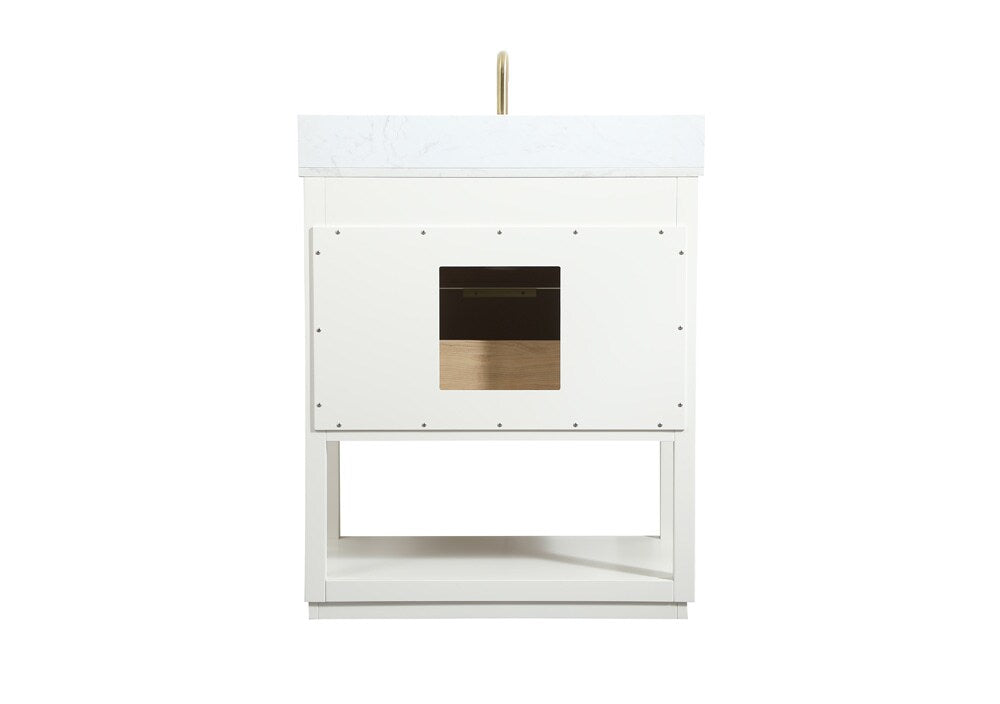 Elegant Furniture & Lighting - Larkin 30 inch Single bathroom vanity in white with backsplash - VF19230WH-BS veiw 8