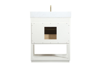 Elegant Furniture & Lighting - Larkin 30 inch Single bathroom vanity in white with backsplash - VF19230WH-BS veiw 8