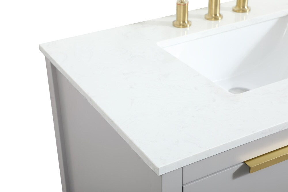 Elegant Furniture & Lighting - Larkin 36 inch Single bathroom vanity in grey - VF19236GR veiw 4