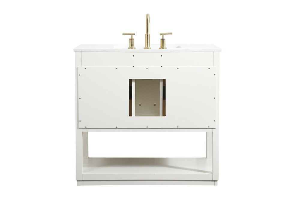 Elegant Furniture & Lighting - Larkin 36 inch Single bathroom vanity in white - VF19236WH veiw 8