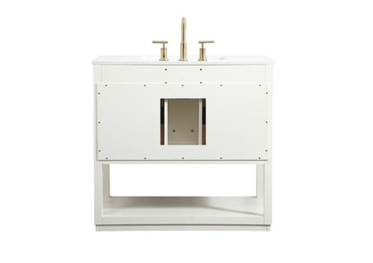 Elegant Furniture & Lighting - Larkin 36 inch Single bathroom vanity in white - VF19236WH veiw 8