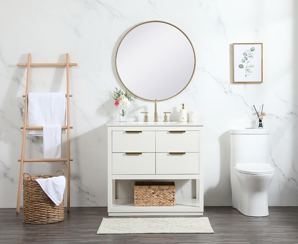 Elegant Furniture & Lighting - Larkin 36 inch Single bathroom vanity in white - VF19236WH veiw 11