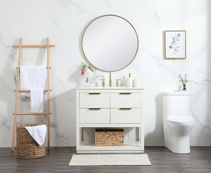 Elegant Furniture & Lighting - Larkin 36 inch Single bathroom vanity in white - VF19236WH veiw 11