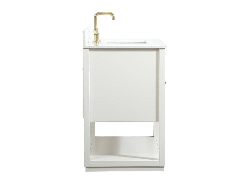 Elegant Furniture & Lighting - Larkin 36 inch Single bathroom vanity in white with backsplash - VF19236WH-BS veiw 7