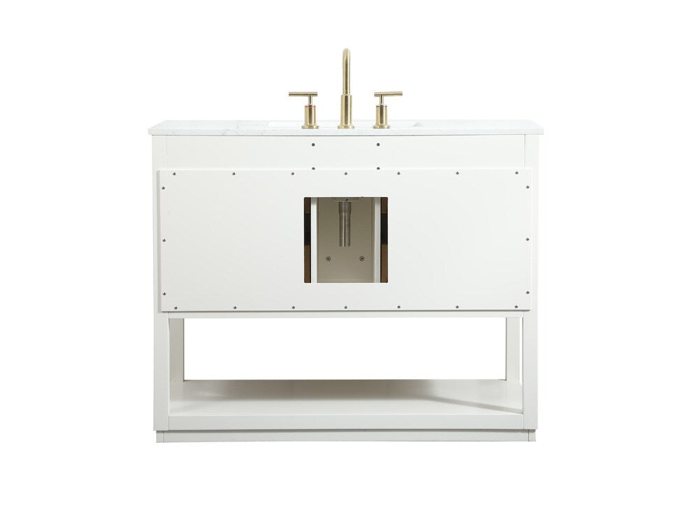 Elegant Furniture & Lighting - Larkin 42 inch Single bathroom vanity in white - VF19242WH veiw 8